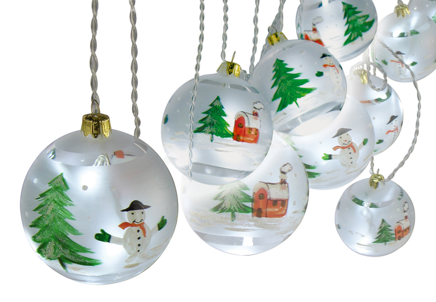 LED Lichterkette mit 10 Christbaum-