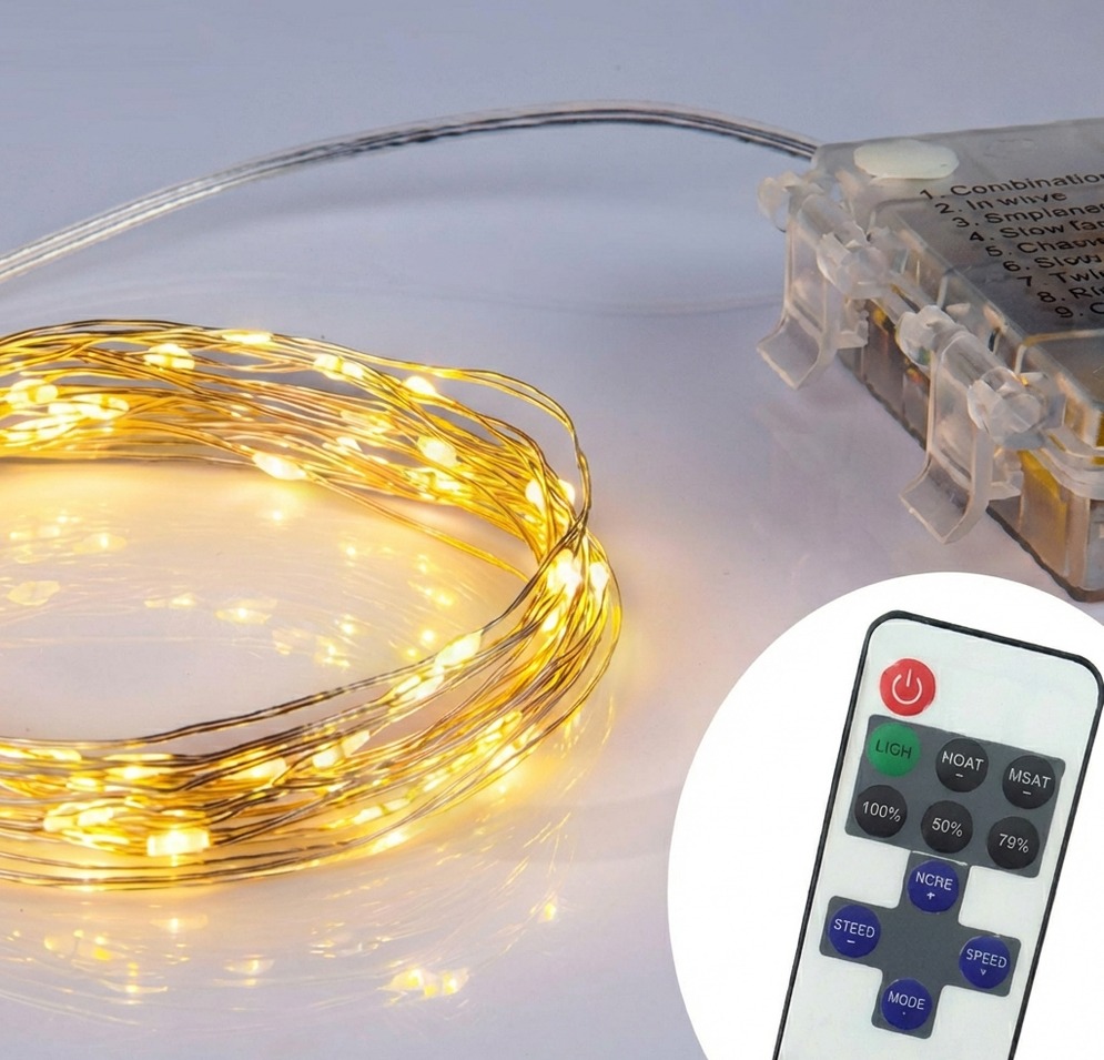 LED-Lichterkette Mikro mit 50 LEDs, warmweiß