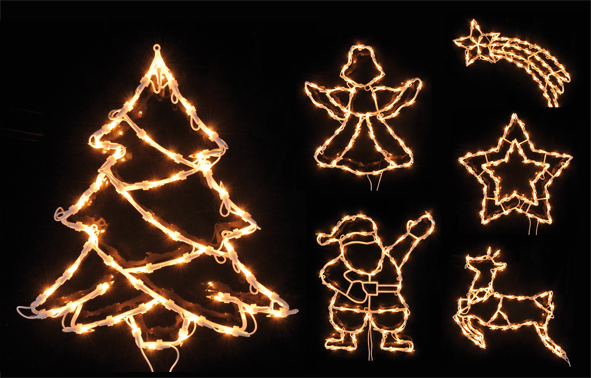 Fenstersilhouette mit 50 LED