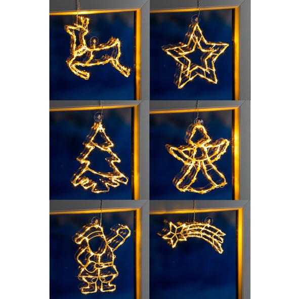 Fenstersilhouette mit 35 LEDs