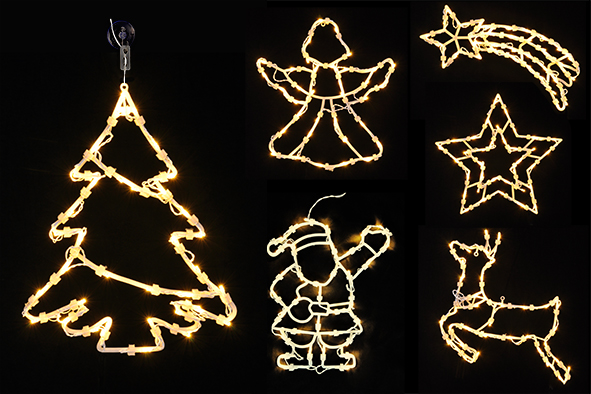 Fenstersilhouette mit 35 LED