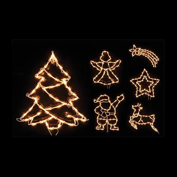 Fenstersilhouette mit 50 LEDs