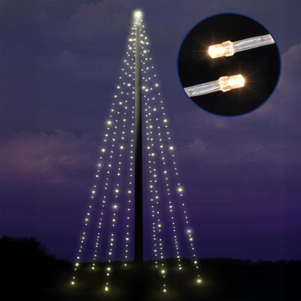 Fahnenmast-Lichterkette