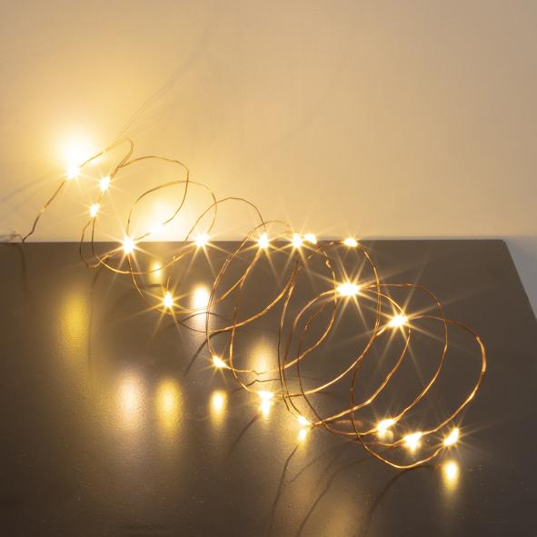 Kupferdrahtlichterkette 3er Set