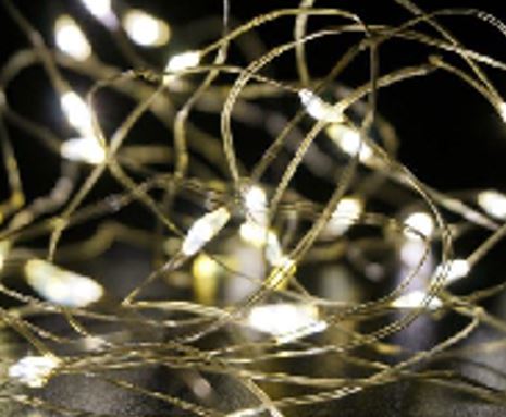 Micro Lichterkette mit 20 Lichtern, Timer