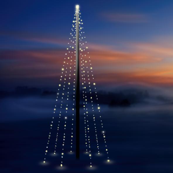 Fahnenmast-Lichterkette