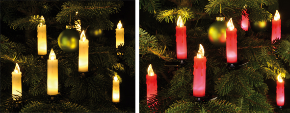 Echtwachs-Lichterkette m.20 LED-Kerzen