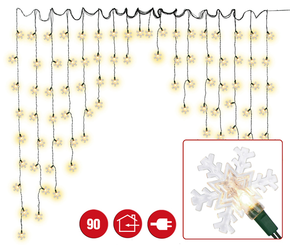 Lichtervorhang "Schneeflocke" mit