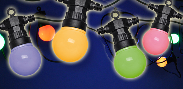 LED Partylichterkette mit 10 Lichtern