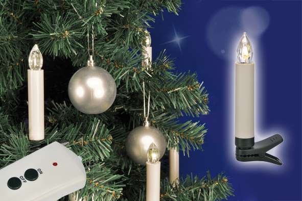 10 kabellose Mini-Weihnachtskerzen