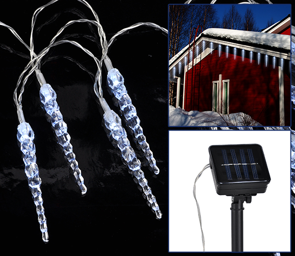 Solar-LED-Lichterkette "Eiszapfen"