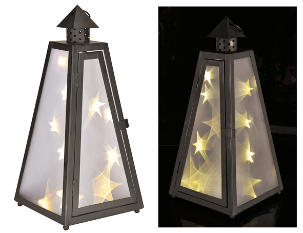 Laterne mit Holographiefolie (Stern-
