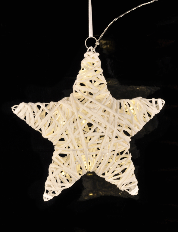 Dekorativer Stern in "Rattan-Optik"