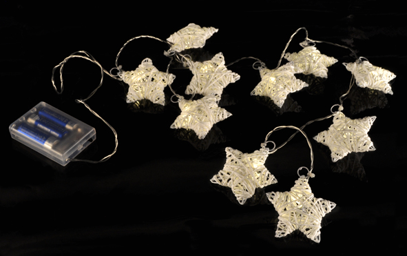 Dekorative Sternenlichterkette in