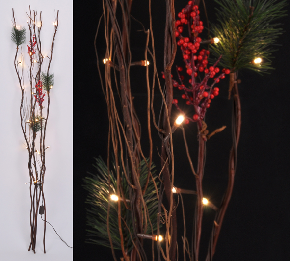 Lichterzweig mit Kiefernadeln und