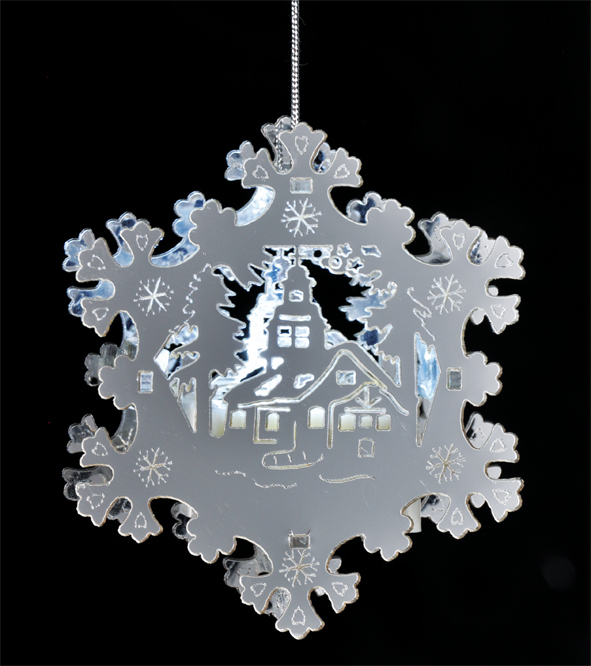 Schneeflocke mit 1 weißen LED