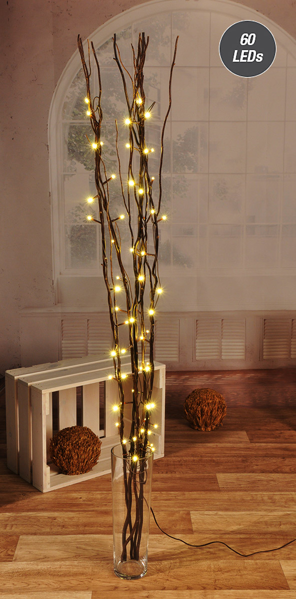 Lichterzweige mit 60 warmweißen LED