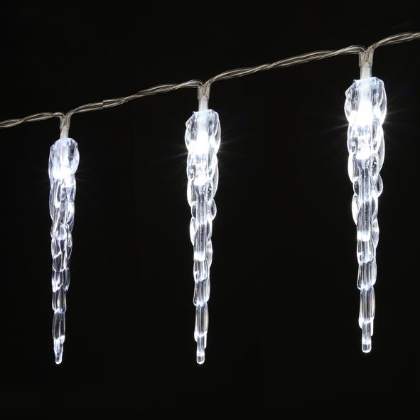 LED Batterie Lichterkette "Eiszapfen"