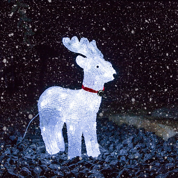 Acryl-Rentier, beleuchtet mit 40 LEDs