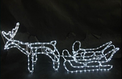 Rentier mit Schlitten