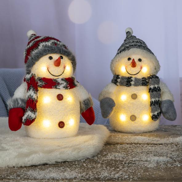 Schneemann mit LED Beleuchtung