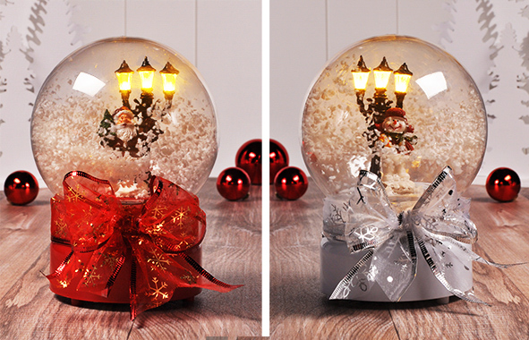 Schneekugel, 2 Designs