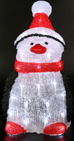 Acryl Pinguin mit 36 LED
