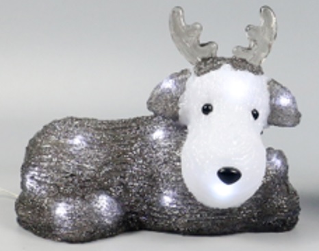 Acryl Rentier mit 8 LED