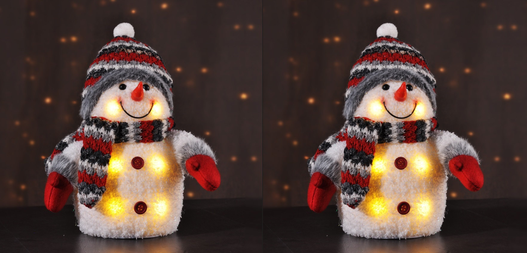 LED Schneemann 2er Set