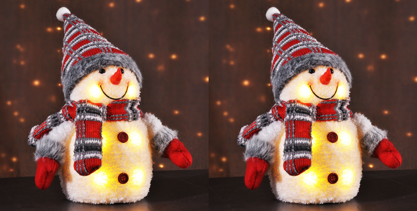 LED Schneemann 2er Set