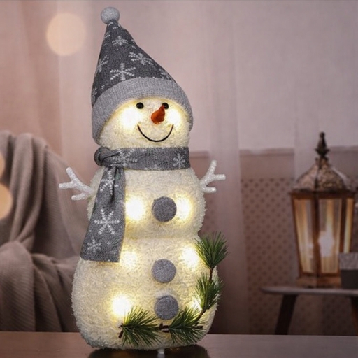 LED Schneemann, 8 warm weiße LEDs