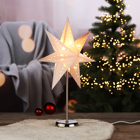 Papierstern leuchtend