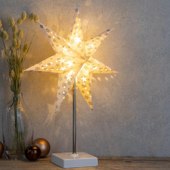 Papierstern ca. 35 cm mit Timer