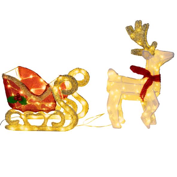 LED-Rentier mit Schlitten