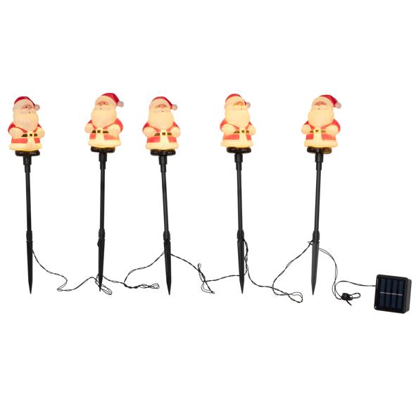 Solar Weihnachtsmann 5er Set