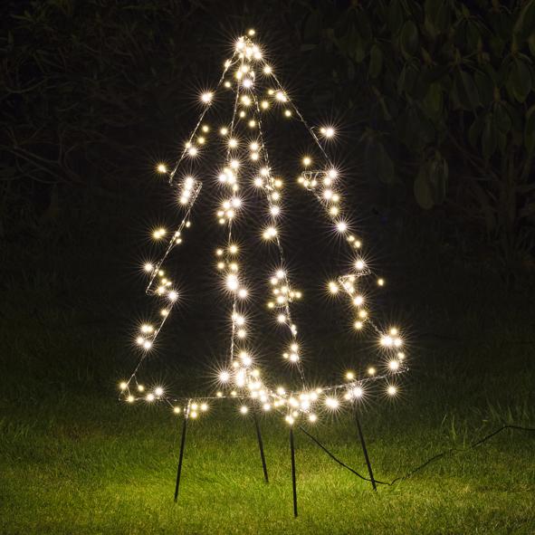 LED Garten Stecker Tanne Silhouette