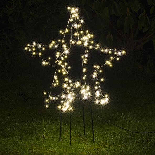 LED Garten Stecker Stern Silhouette