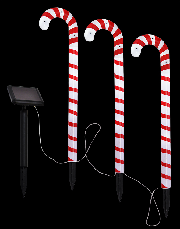 LED Solar-Gartenstecker Zuckerstange