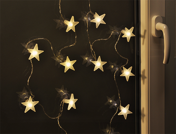 LED Batterie-Lichterkette "Weihnachtsstern"