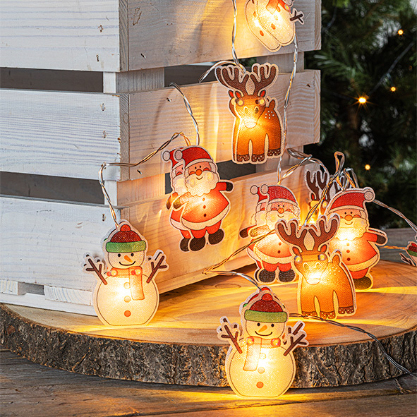 LED Lichterkette "weihn. Figuren"