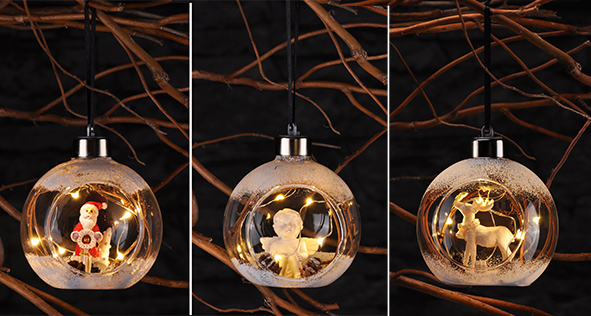 Deko Glaskugeln, 3er Set