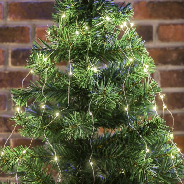 LED Kupferlichterkette, silber