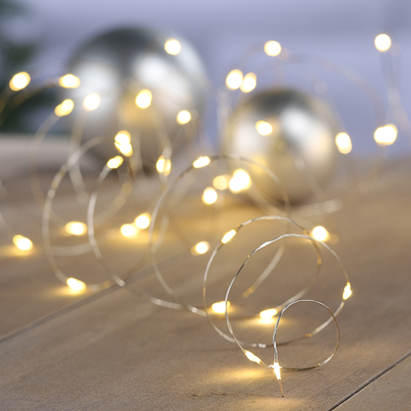 LED Batterie-Kupferlichterkette Micro