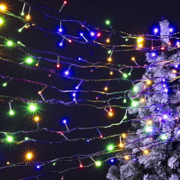 LED Lichterkette mit 200 multicolor LED