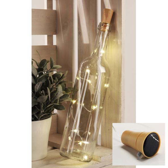 4er Set LED- Flaschenkorken mit Solar