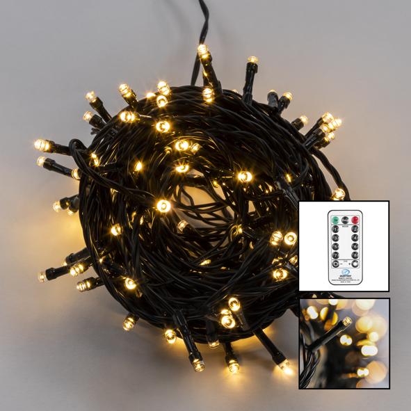 Lichterkette mit 120 warm weißen LEDs