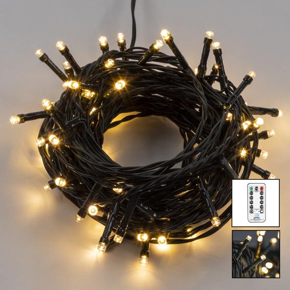 Lichterkette mit 80 warm weißen LEDs