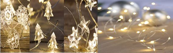 LED Batterie-Kupferlichterkette, 20er