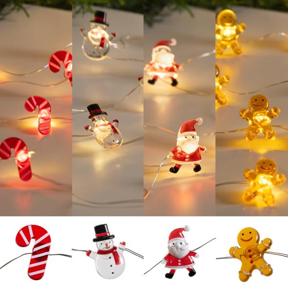 Kupferlichterketten im Display, 10er