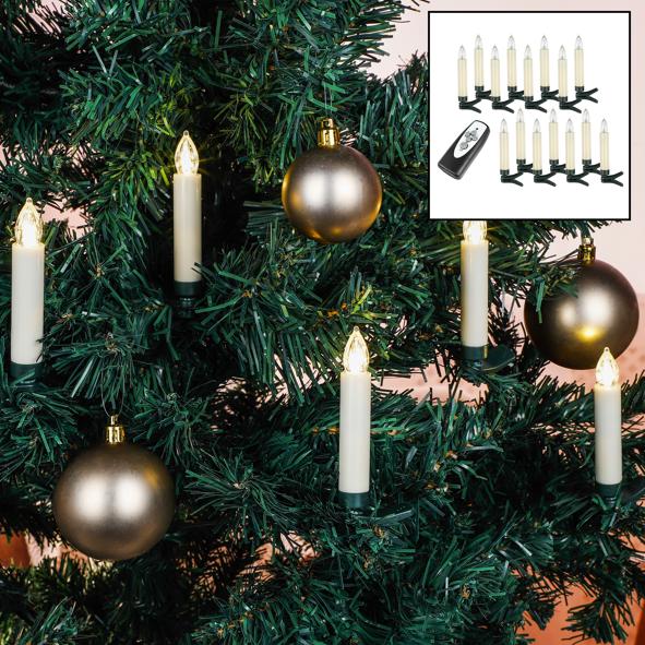 15 kabellose Mini-Weihnachtskerzen